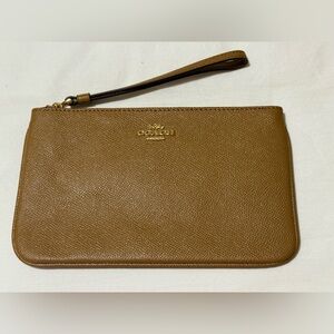 Coach Brown  (Saddle) Leather Wristlet